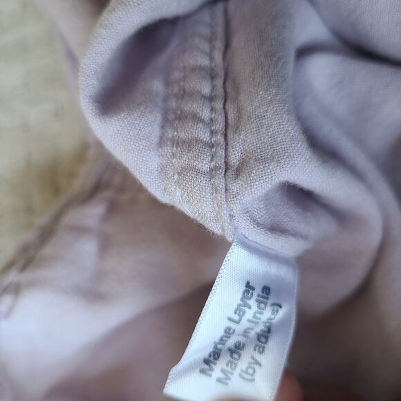 Marine Layer Augusta Button Down Light Purple Shirt Women's Size L - Picture 7 of 8
